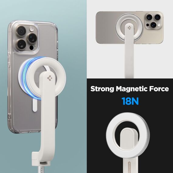 Selfie stick Spigen S571W MagSafe Bluetooth with tripod - beige