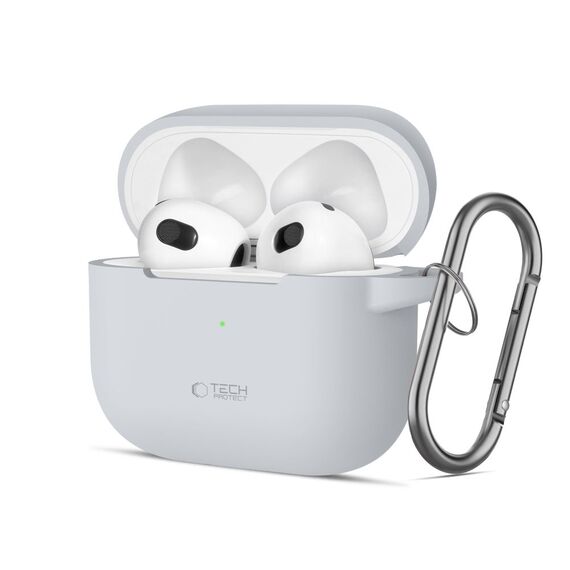 Tech-Protect Silicone Hook Case for Apple AirPods 3 - Gray - Smartphone Accessories - Cables & Accessories - Techbox