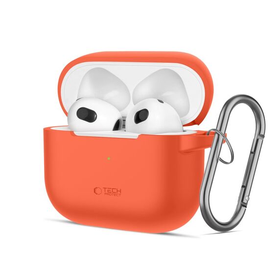 Tech-Protect Silicone Hook Case for Apple AirPods 3 - Orange - Smartphone Accessories - Cables & Accessories - Techbox