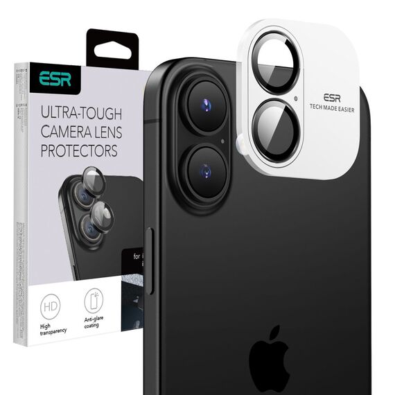ESR Armorite Tempered Glass for iPhone 16 / 16 Plus Camera - Black - Apple iPhone - Screen & Camera Protection - Techbox
