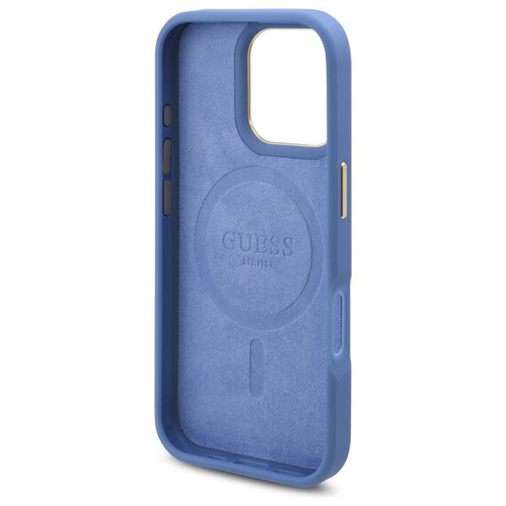 Guess 4G Logo Plate MagSafe Case for iPhone 16 Pro - Blue | Techbox