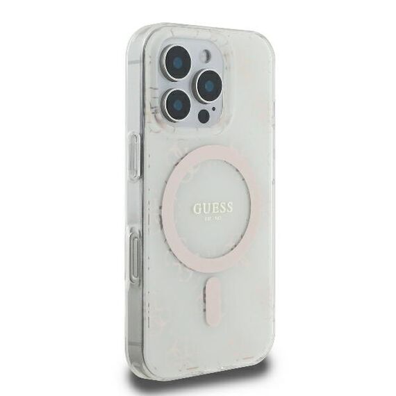Guess IML 4G Background MagSafe iPhone 16 Pro Case - White - Apple Cases - Cases - Techbox