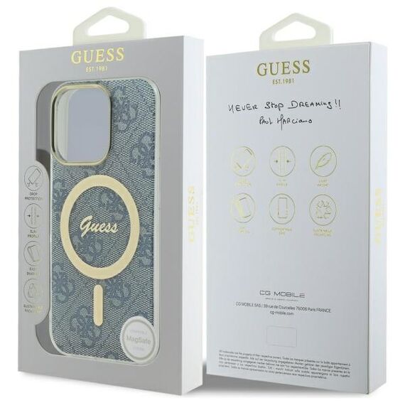 Guess IML 4G MagSafe Case for iPhone 16 Pro Max - Blue | Techbox