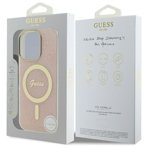 Guess IML 4G MagSafe Case for iPhone 16 Pro Max - Pink | Techbox
