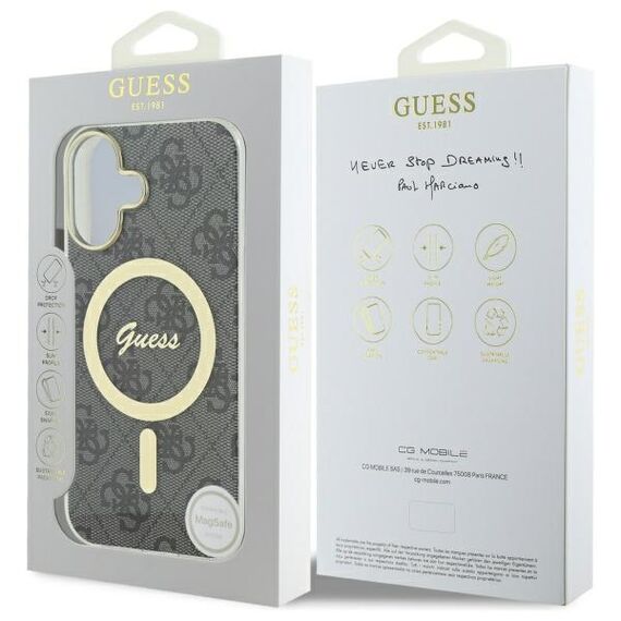 Guess IML 4G MagSafe iPhone 16 Case - Black | Techbox