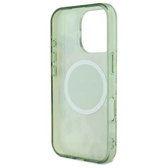 Guess IML Flower &amp; Tonal Circle MagSafe case for iPhone 16 Pro - green | Techbox