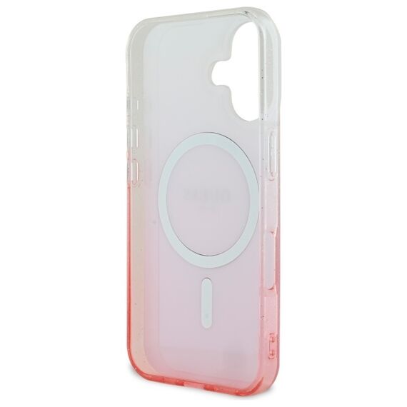Guess IML Glitter Gradient MagSafe iPhone 16 Case - Pink | Techbox