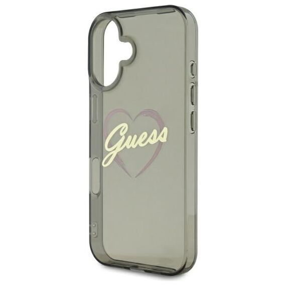 Guess IML Heart Case for iPhone 16 Plus - Black | Techbox