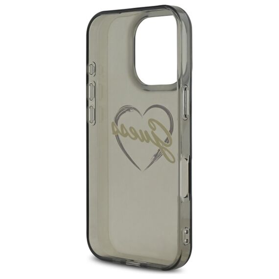 Guess IML Heart Case for iPhone 16 Pro Max - Black | Techbox