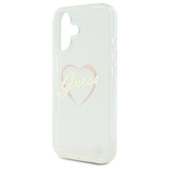 Guess IML Heart iPhone 16 Case - Transparent | Techbox