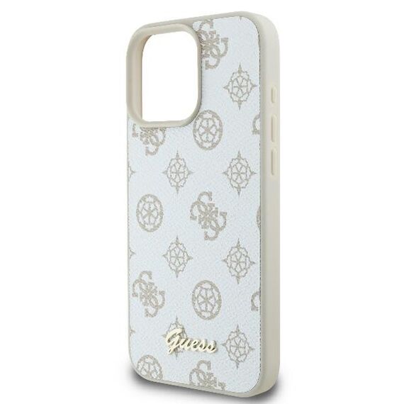 Guess Peony Script Logo MagSafe iPhone 16 Pro Case - White | Techbox