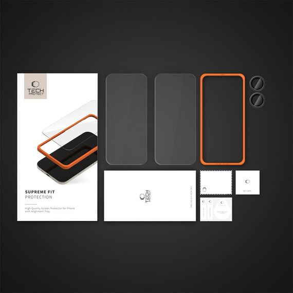 Tech-Protect Supreme Set tempered glass for iPhone 16 - transparent (3 pcs.) | Techbox