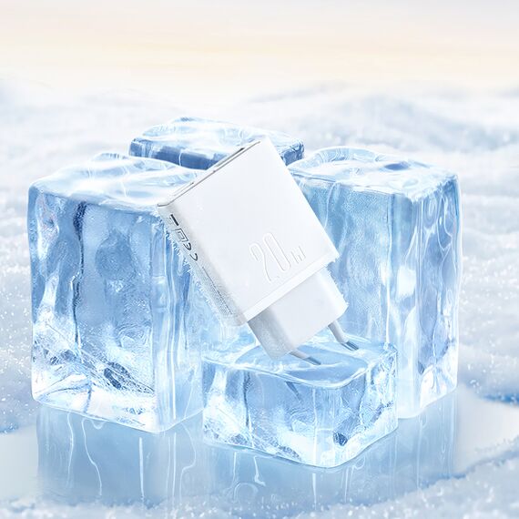 Joyroom JR-TCF14 20W USB-A USB-C Super Slim Wall Charger - White - Travel Chargers - Smartphone Chargers - Techbox