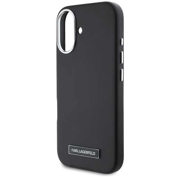 Karl Lagerfeld FW Metal Plate MagSafe iPhone 16 Plus Case - Black - Apple Cases - Cases - Techbox