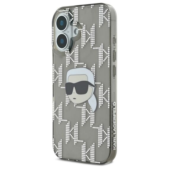 Karl Lagerfeld IML Karl Head Electroplated iPhone 16 Case - Black - Apple Cases - Cases - Techbox