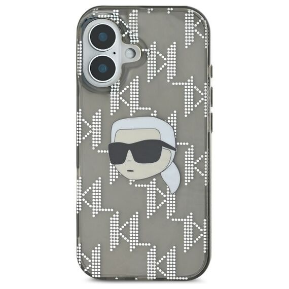 Karl Lagerfeld IML Karl Head Electroplated iPhone 16 Case - Black - Apple Cases - Cases - Techbox