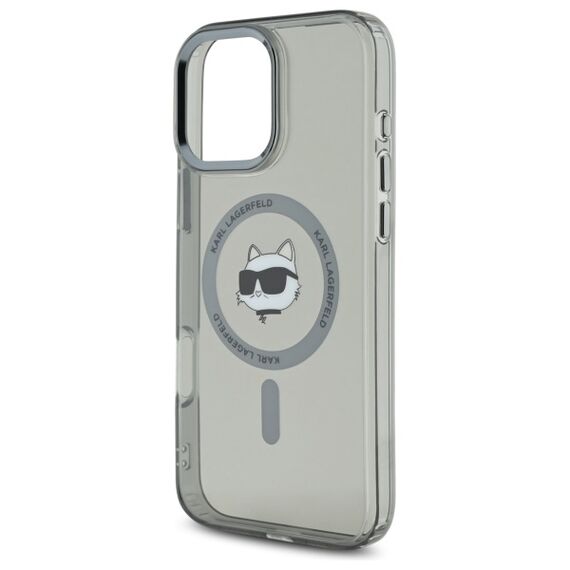 Karl Lagerfeld IML Metal Choupette Head MagSafe Case for iPhone 16 Pro Max - Black | Techbox