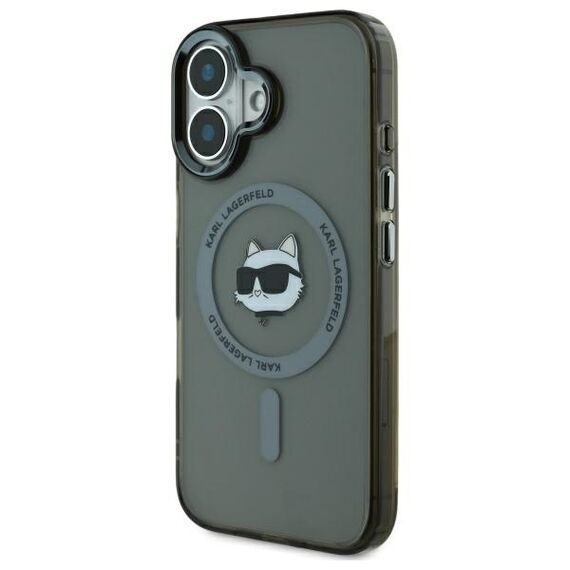 Karl Lagerfeld IML Metal Choupette Head MagSafe iPhone 16 Plus Case - Black | Techbox