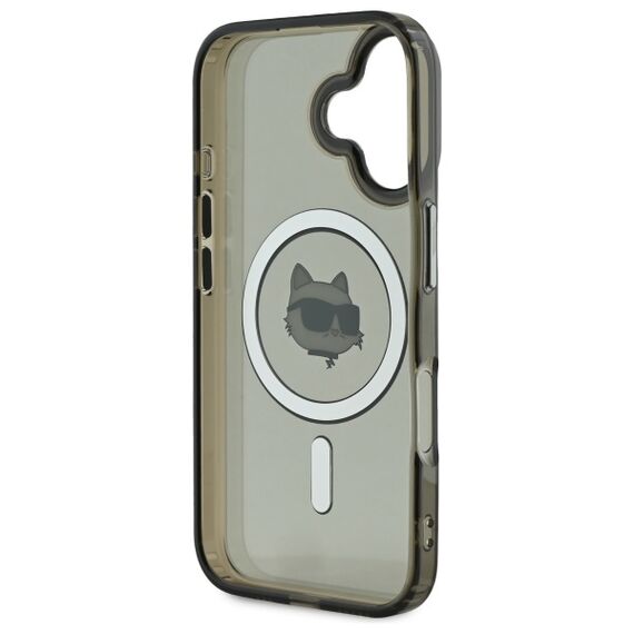 Karl Lagerfeld IML Metal Choupette Head MagSafe iPhone 16 Plus Case - Black | Techbox