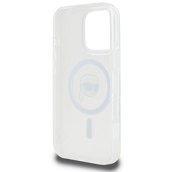 Karl Lagerfeld IML Metal Karl Head MagSafe Case for iPhone 16 Pro - White | Techbox