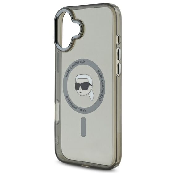 Karl Lagerfeld IML Metal Karl Head MagSafe iPhone 16 Case - Black | Techbox