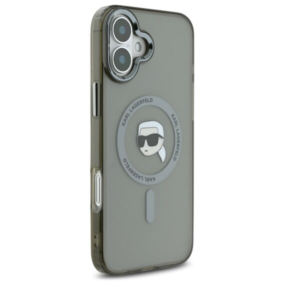 Karl Lagerfeld IML Metal Karl Head MagSafe iPhone 16 Plus Case - Black | Techbox