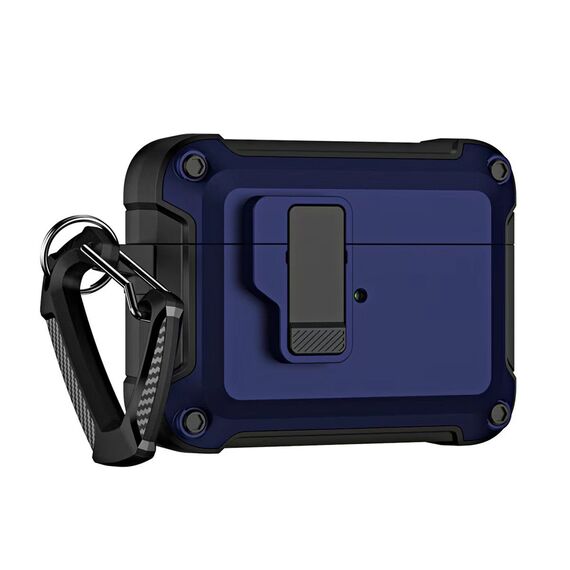 Airpods 4 Pro Armor Case with Carabiner - Blue - Smartphone Accessories - Cables & Accessories - Techbox