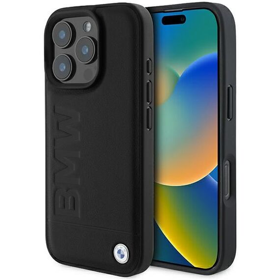 BMW Leather Hot Stamp iPhone 16 Pro Max Case - Black - Apple Cases - Cases - Techbox