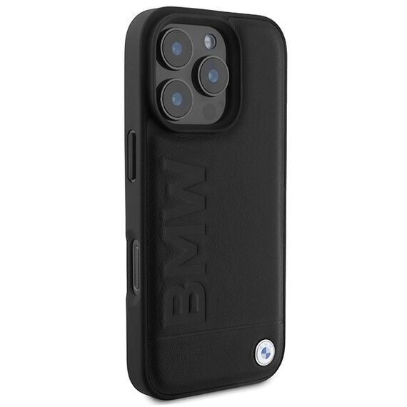 BMW Leather Hot Stamp iPhone 16 Pro Max Case - Black - Apple Cases - Cases - Techbox