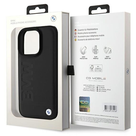 BMW Leather Hot Stamp iPhone 16 Pro Max Case - Black - Apple Cases - Cases - Techbox
