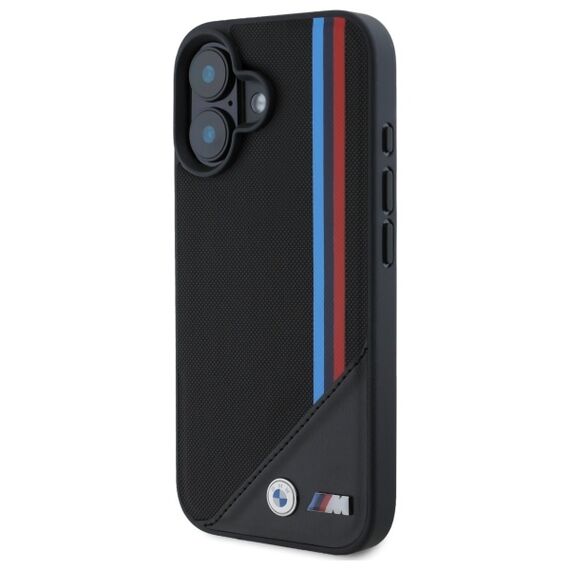 BMW M Meshed Tricolor Stripes MagSafe case for iPhone 16 - black - Apple Cases - Cases - Techbox