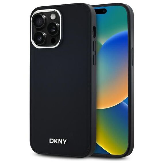 DKNY Plain Logo MagSafe iPhone 14 Pro Max Case - Black | Techbox