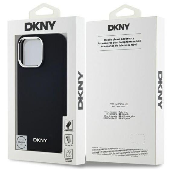DKNY Plain Logo MagSafe iPhone 14 Pro Max Case - Black | Techbox