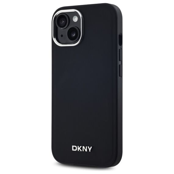 DKNY Plain Logo MagSafe iPhone 15 Plus Case - Black | Techbox