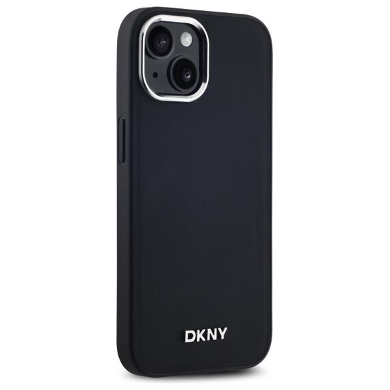 DKNY Plain Logo MagSafe iPhone 15 Plus Case - Black | Techbox