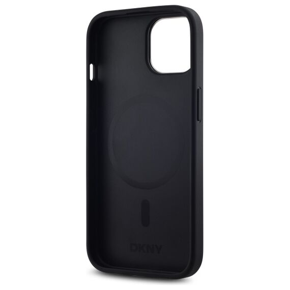 DKNY Plain Logo MagSafe iPhone 15 Plus Case - Black | Techbox