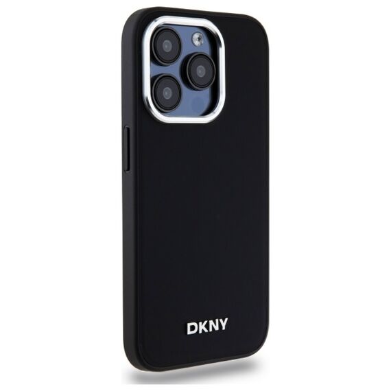 DKNY Plain Logo MagSafe iPhone 15 Pro Max Case - Black | Techbox