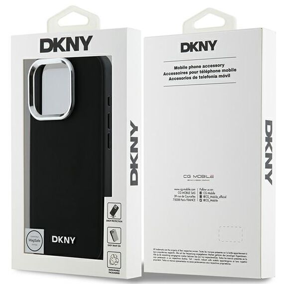 DKNY Plain Silver Logo MagSafe iPhone 16 Pro Max Case - Black - Apple Cases - Cases - Techbox