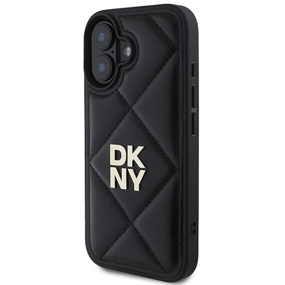 DKNY Quilted Stack Logo iPhone 16 Case - Black | Techbox