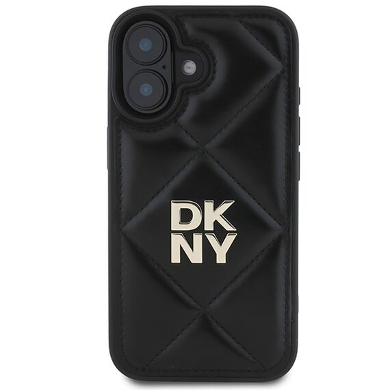 DKNY Quilted Stack Logo iPhone 16 Case - Black | Techbox