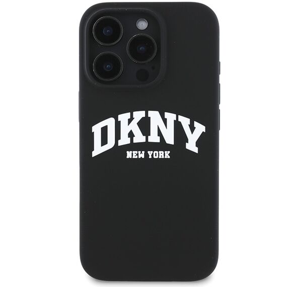 DKNY Silicone White Printed Logo MagSafe Case for iPhone 16 Pro Max - Black | Techbox