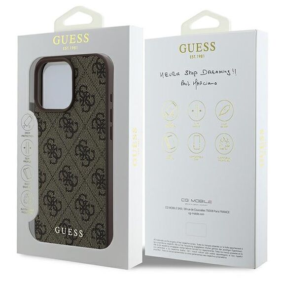 Guess 4G Classic iPhone 16 Pro Max Case - Brown | Techbox
