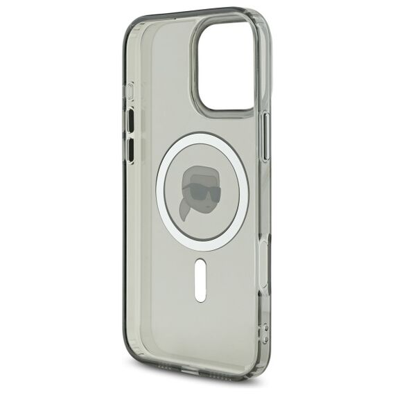 Karl Lagerfeld IML Metal Karl Head MagSafe Case for iPhone 16 Pro Max - Black | Techbox