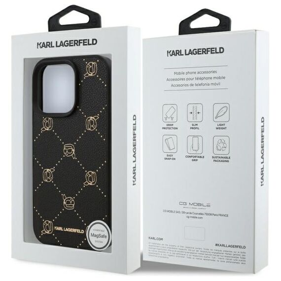 Karl Lagerfeld Magsafe Karl Head Case for iPhone 16 Pro Max - Black | Techbox
