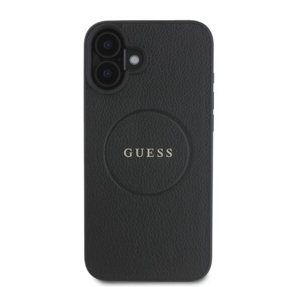 Guess Grained Gold Ring MagSafe case for iPhone 16 - black - Apple Cases - Cases - Techbox