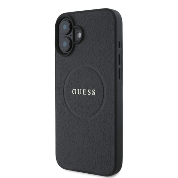 Guess Grained Gold Ring MagSafe case for iPhone 16 - black - Apple Cases - Cases - Techbox