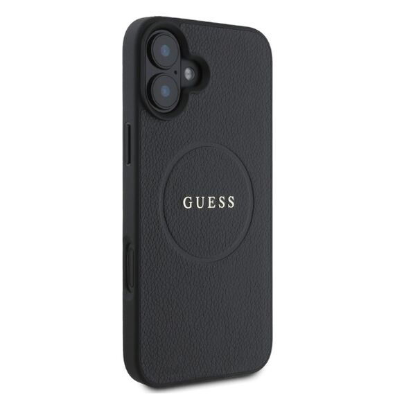 Guess Grained Gold Ring MagSafe case for iPhone 16 - black - Apple Cases - Cases - Techbox