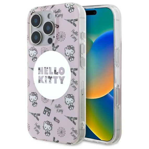 Hello Kitty IML All Over Paris Magsafe iPhone 16 Pro Case - Pink - Apple Cases - Cases - Techbox