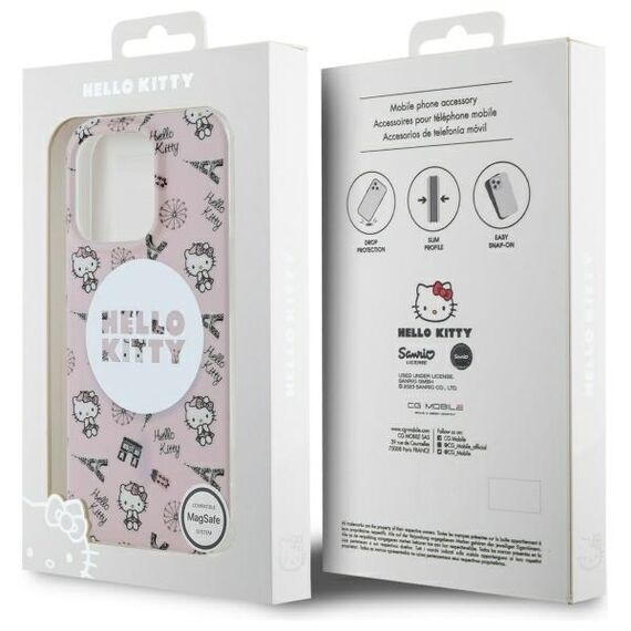 Hello Kitty IML All Over Paris Magsafe iPhone 16 Pro Case - Pink - Apple Cases - Cases - Techbox