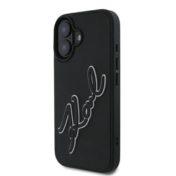 Karl Lagerfeld 3D Rubber Signature iPhone 16 Case - Black - Apple Cases - Cases - Techbox